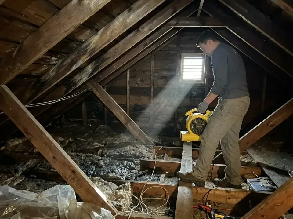 attic-water-damage-drying-proc-007 — frequently asked questions, Emergency Water Extraction & 24/7 Flood Response in West La…